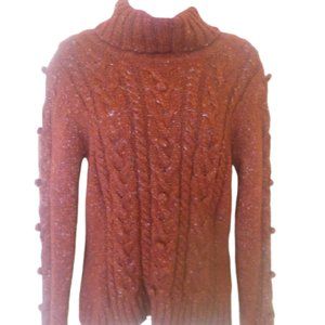 ---  Red Turtleneck Sweater Size Small